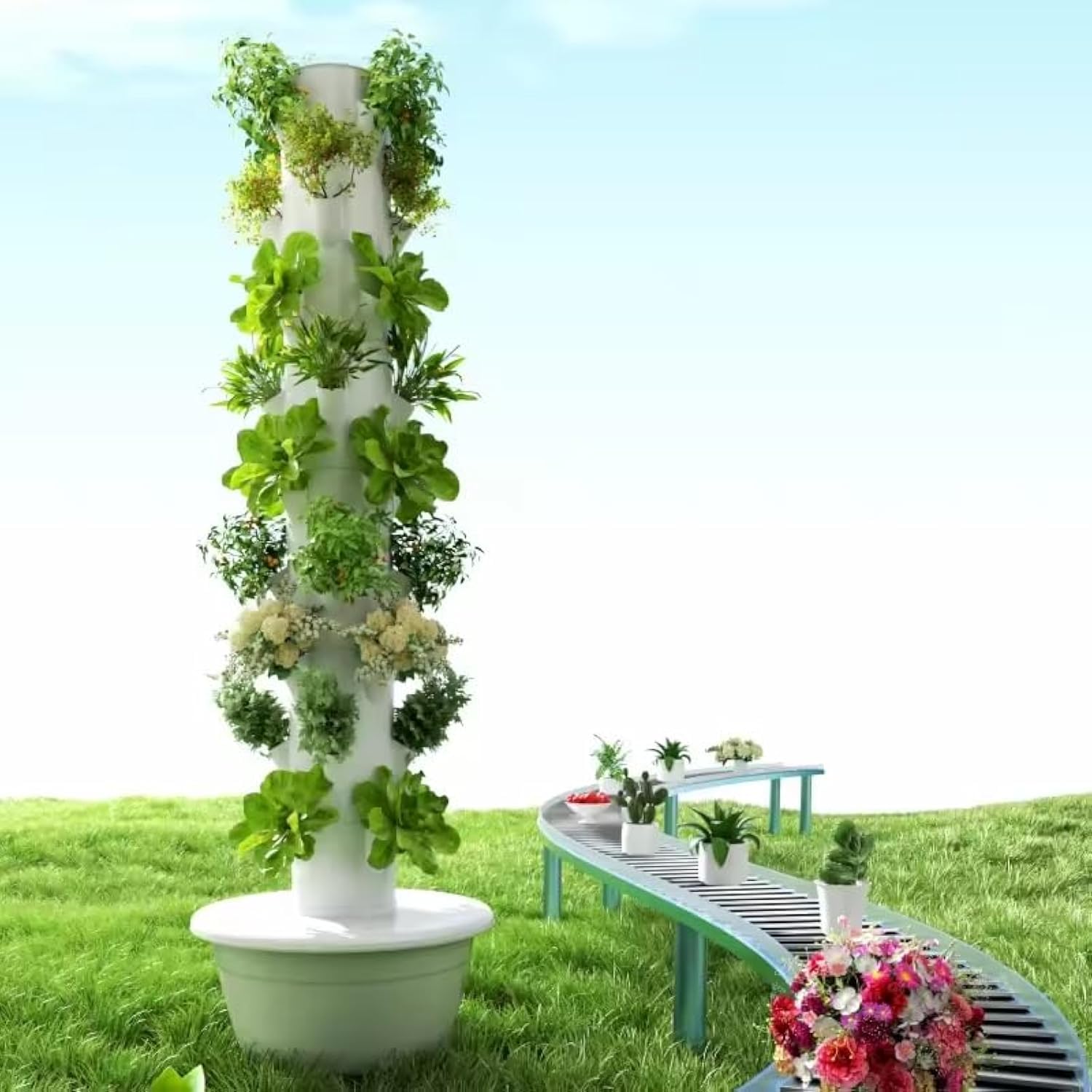 Indoor Herb Garden - Torre de Cultivo Hidropónico Vertical, Torre
