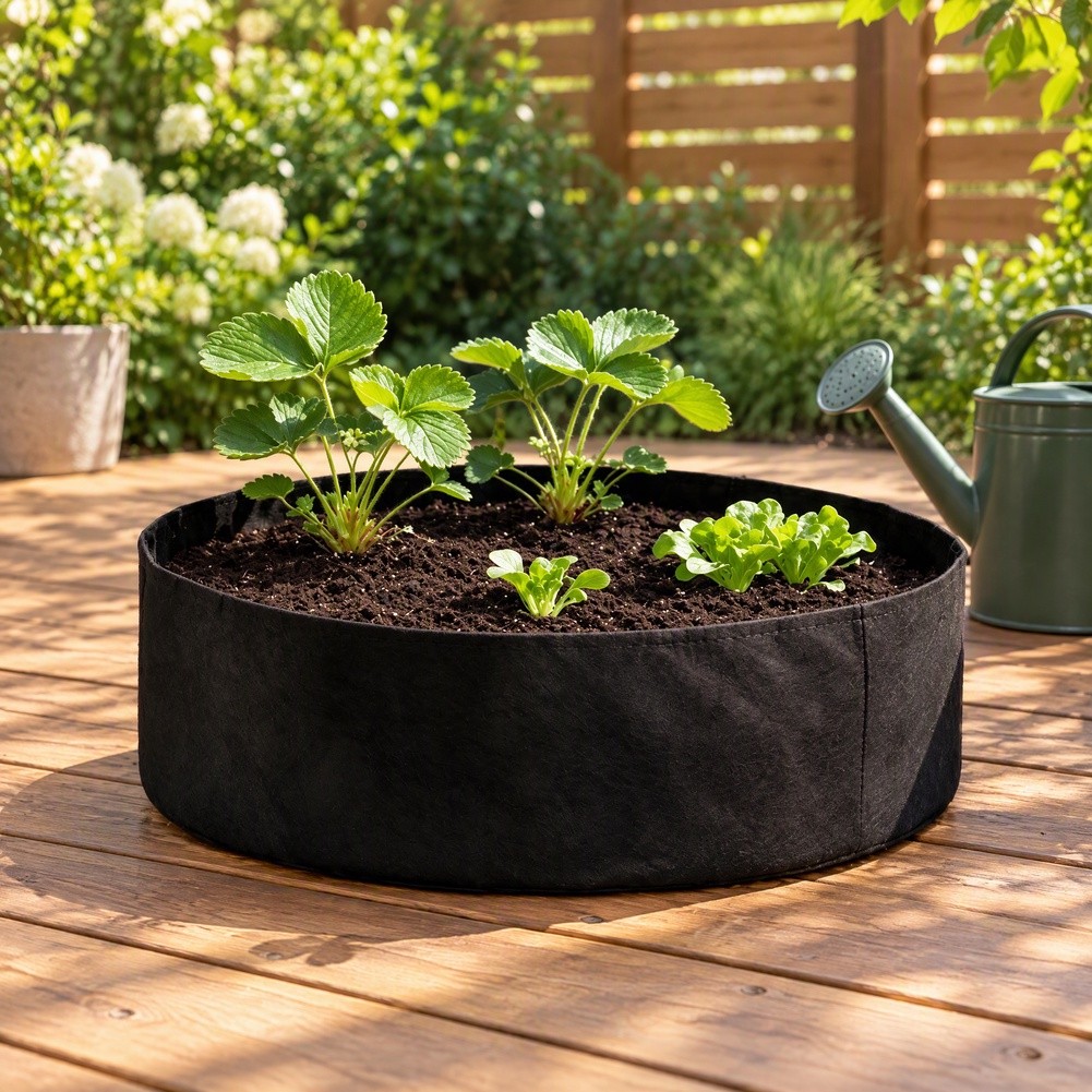 Bolsa de fieltro circular gran - Grow Bag reseña y precio